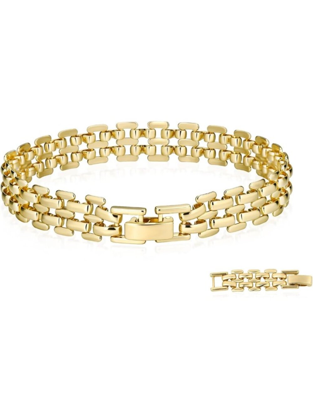 Trendy Gold Plated Bracelet for Women | Waterproof, Non-Tarnish Dainty Link